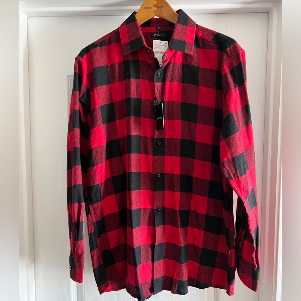 Studio button down flannel size XL (17.5)
